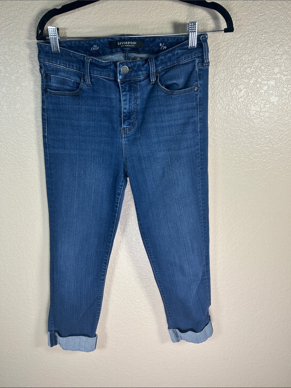 Liverpool Los Angeles Cropped Rolled Cuff Jeans Size 8/29